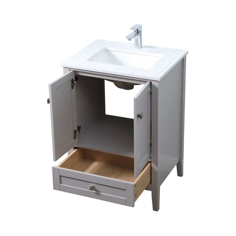 VF21124GR - Hamilton 24" Bathroom Vanity Set in Gray