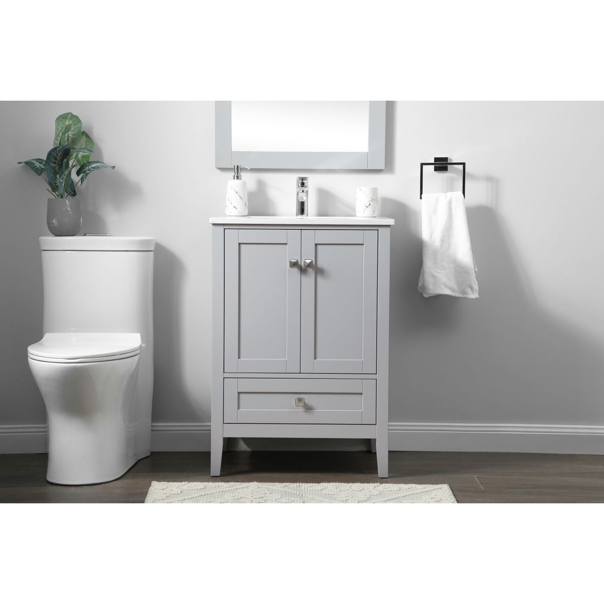VF21124GR - Hamilton 24" Bathroom Vanity Set in Gray
