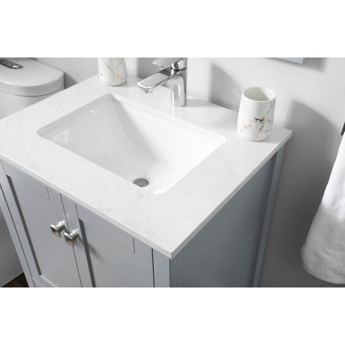 VF21124GR - Hamilton 24" Bathroom Vanity Set in Gray