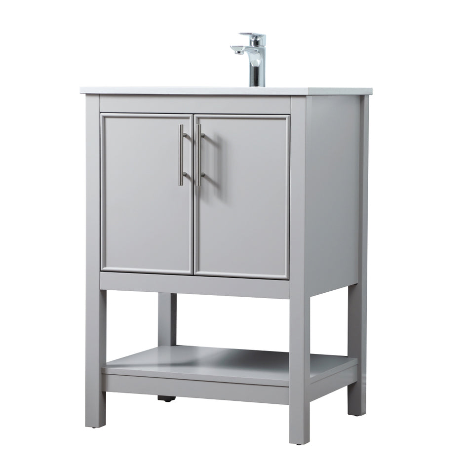 VF26624GR - Everett 24" Bathroom Vanity Set in Gray
