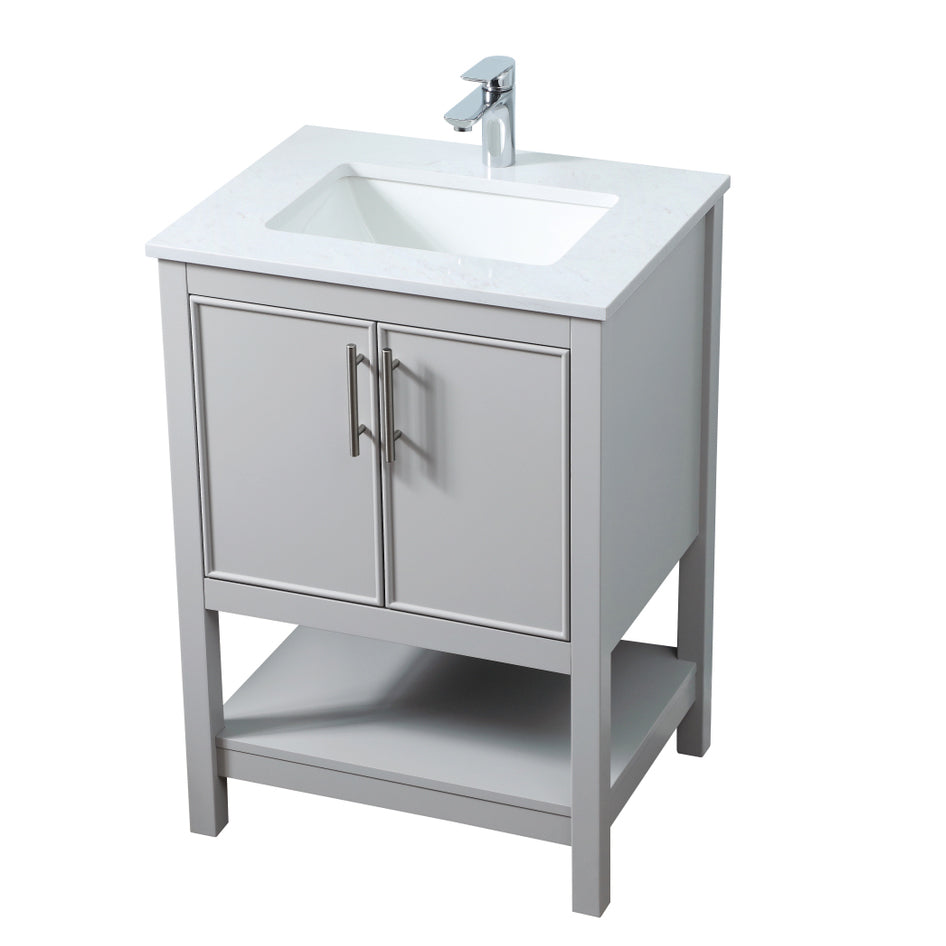 VF26624GR - Everett 24" Bathroom Vanity Set in Gray