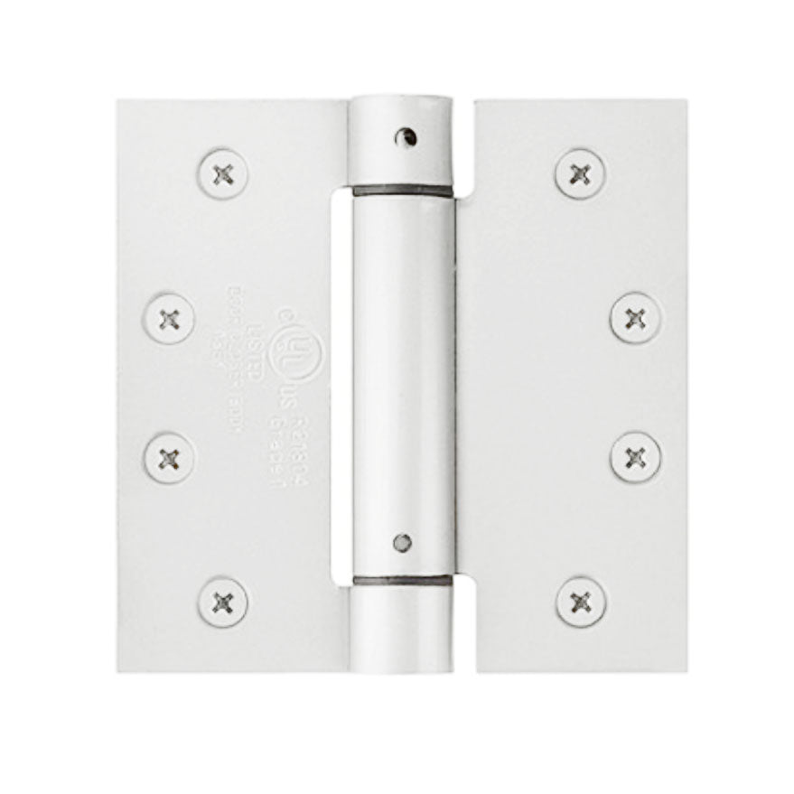 95014US26 - Pair of 4" x 4" Square Corner UL Steel Spring Hinge - Polished Chrome