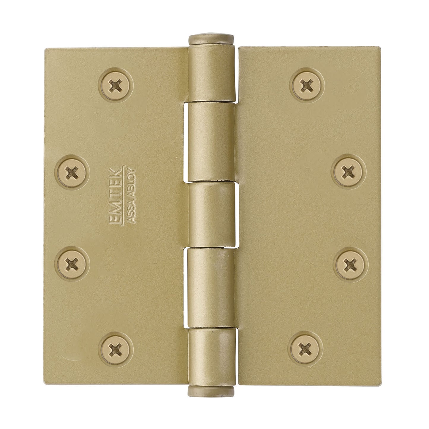 96214US4 - 4" x 4" Square Solid Brass Hinge - Satin Brass - 2-Pack