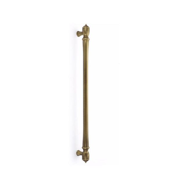 BTB86344US7 - Back to Back Brass Spindle Appliance Pull - 18" - French Antique