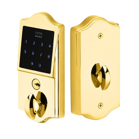 E3002US3 - Emtouch Classic Electronic Touchscreen Deadbolt  - Polished Brass Lifetime Finish