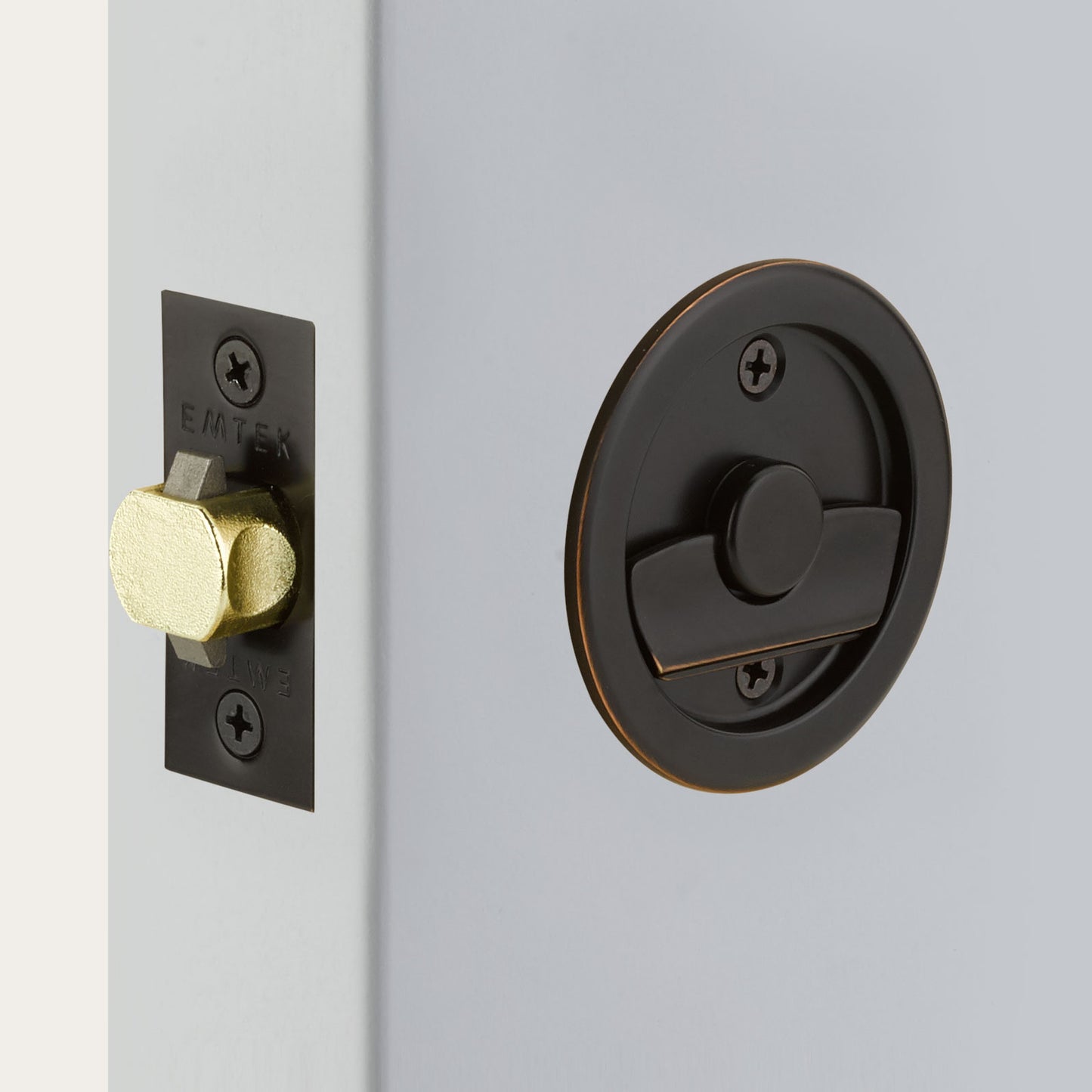 Round Tubular Pocket Door Lock