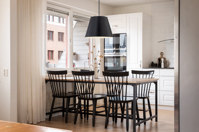2307-24MB - Lilly 1 Light 24" Pendant - Matte Black