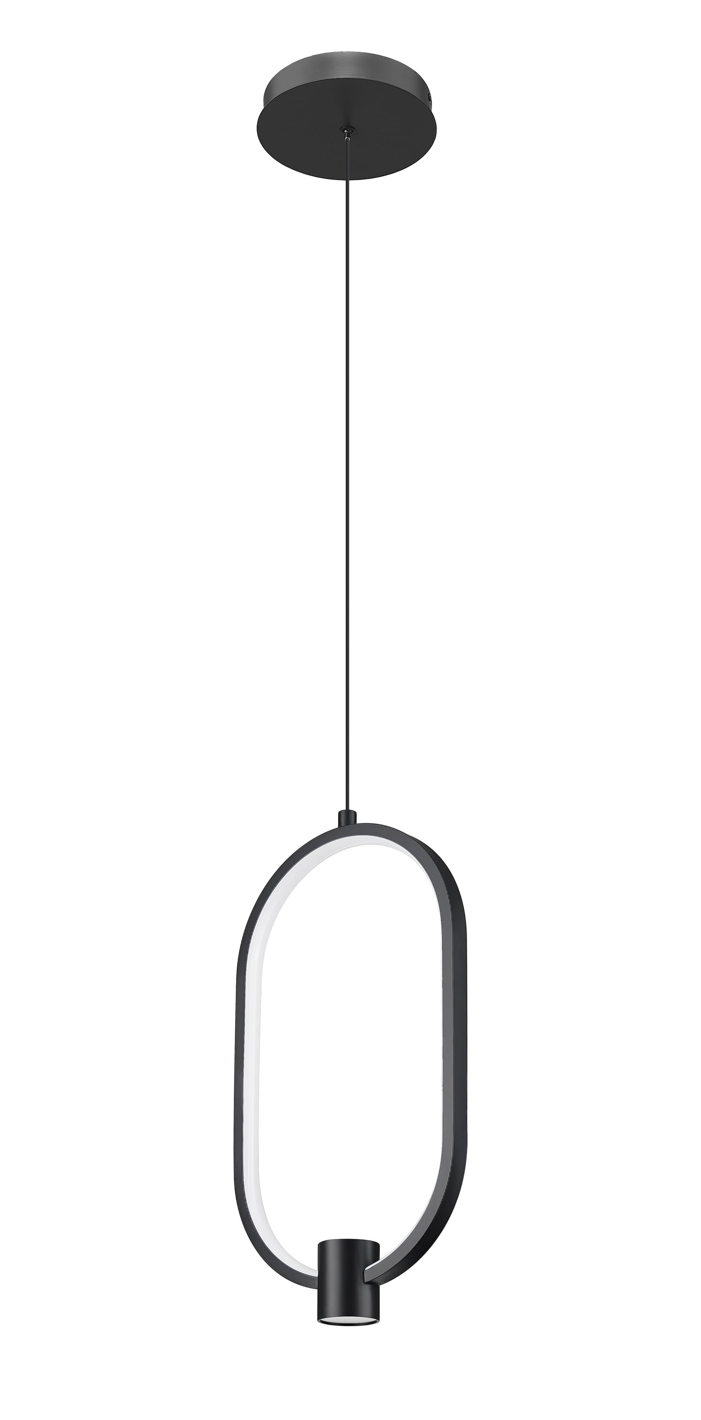 4101-8MB-LED - Saros 1 Light 9" Pendant - Matte Black