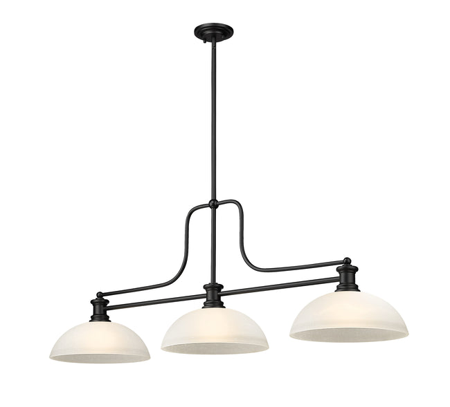 725-3MB-DWL14 - Melange 3 Light 52" Billiard - Matte Black