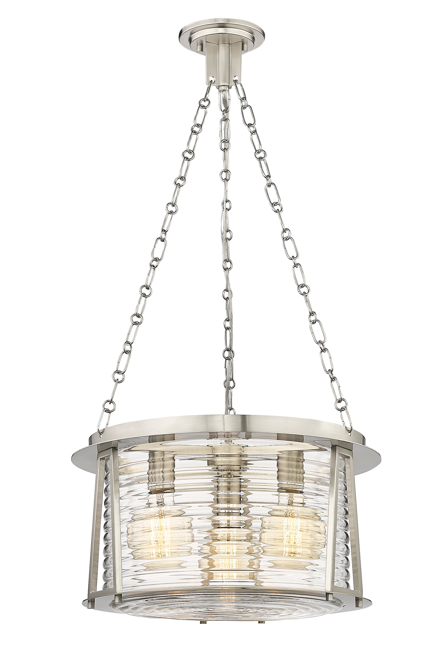 7503P18-BN - Cape Harbor 3 Light 18" Pendant - Brushed Nickel