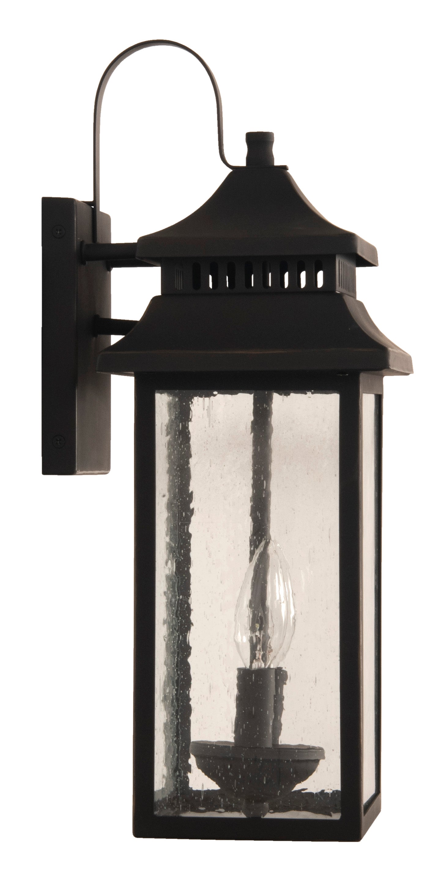 ZA3114-DBG - Crossbend 2 Light 18" High Outdoor Wall Lantern - Dark Bronze Gilded