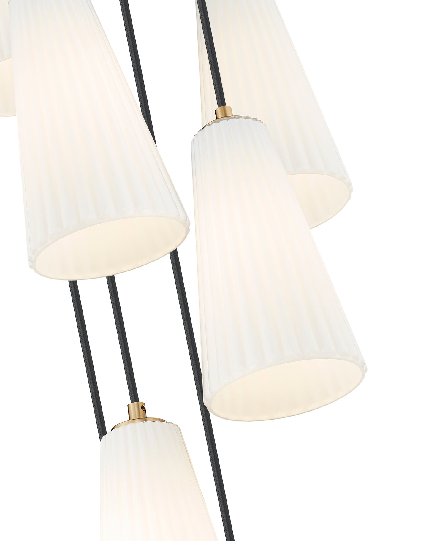 3043P6-7R-MGLD - Farrell 7 Light 18" Chandelier - Modern Gold