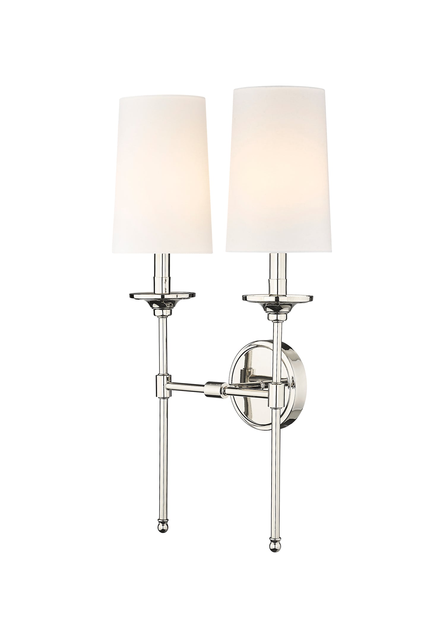 3033-2S-PN - Emily 2 Light Wall 24" Sconce - Polished Nickel