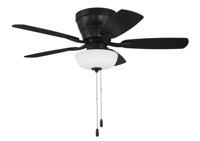 WHL42FB5C1 - Wheeler 42 2-Light Bowl 42" 5 Blade Ceiling Fan with Light Kit - Flat Black