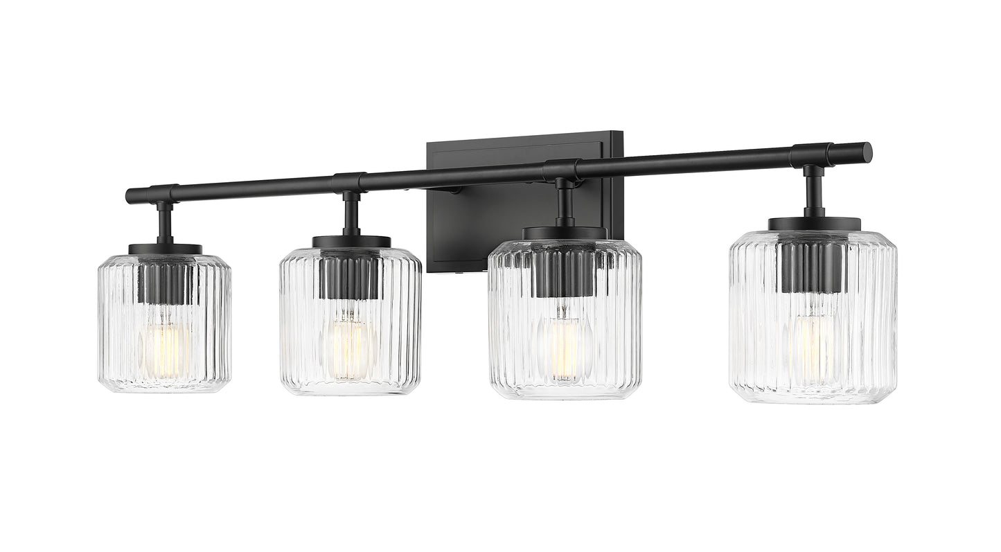 7515-4V-MB - Landon 4 Light 32" Vanity - Matte Black