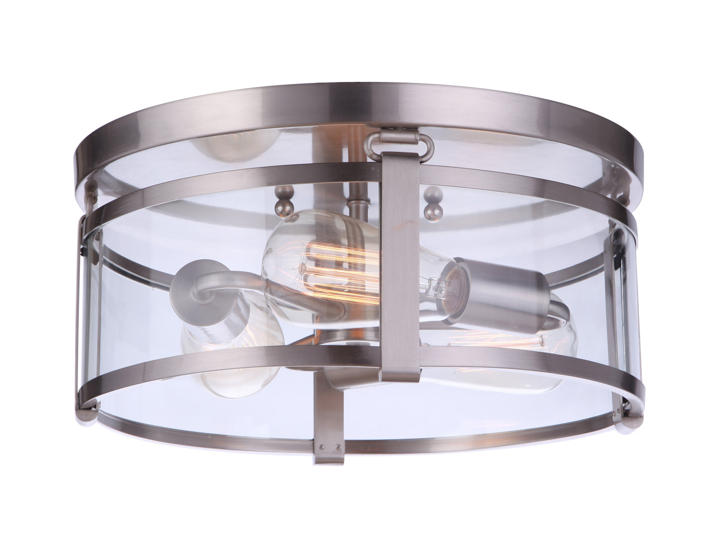 55383-BNK - Elliot 3 Light 13" Wide Flush Mount - Brushed Nickel