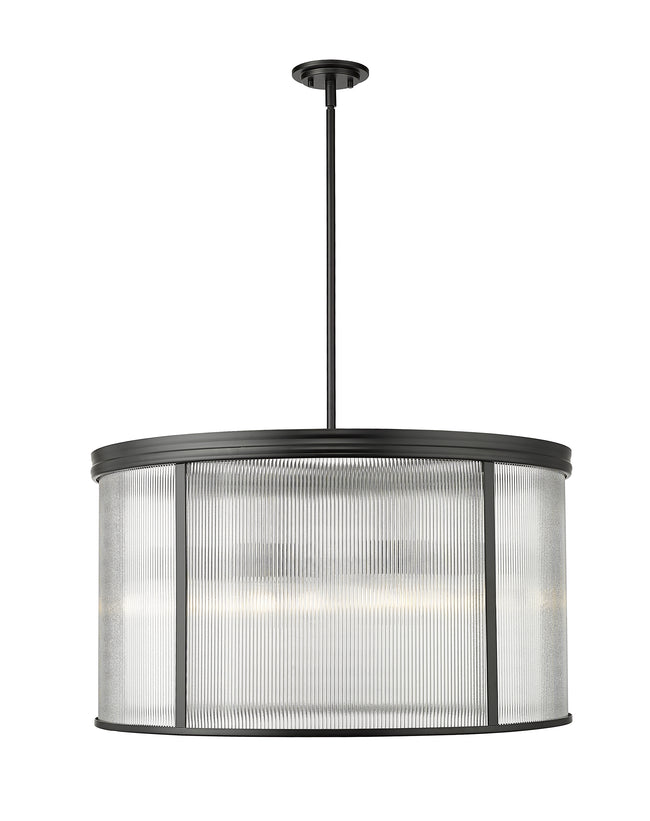7504P32-MB - Carnaby 9 Light 32" Chandelier - Matte Black