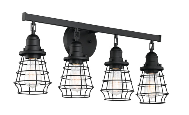 50604-FB - Thatcher 4 Light 26" Wide Vanity Light - Flat Black