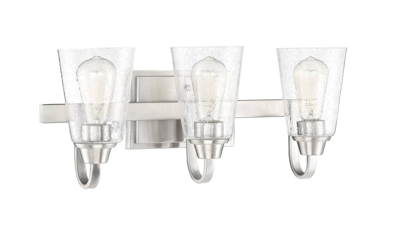 41903-BNK-CS - Grace 3 Light 21" Wide Vanity Light - Brushed Nickel