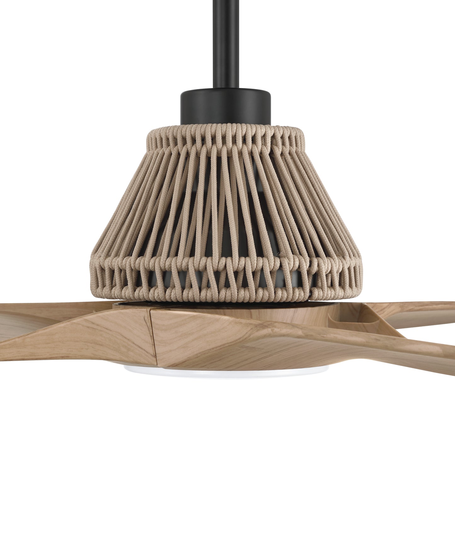SEA56FB3 - Sea Scape 56" 3 Blade Indoor Outdoor Ceiling Fan with Light Kit - Flat Black