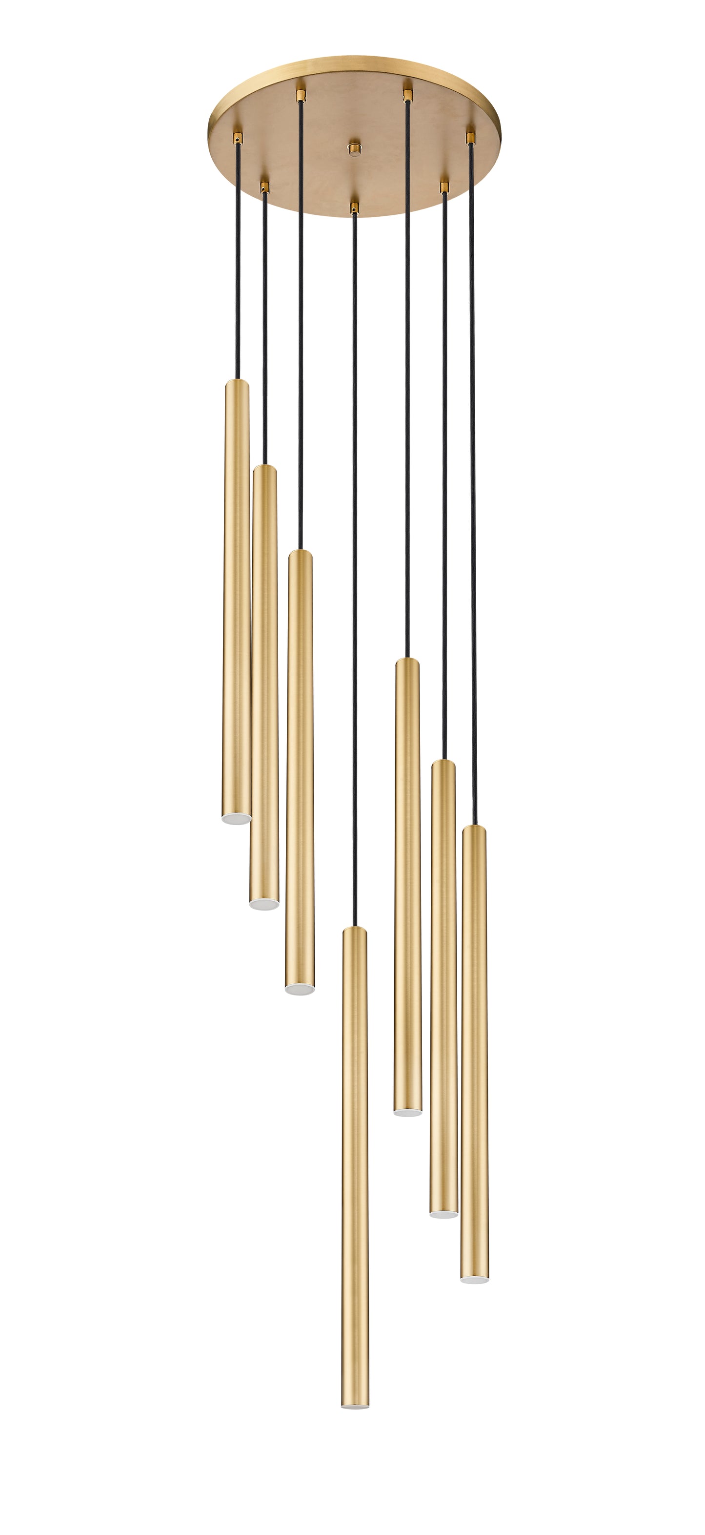 919MP24-7R-MGLD-LED - Forest 7 Light 18" Chandelier - Modern Gold