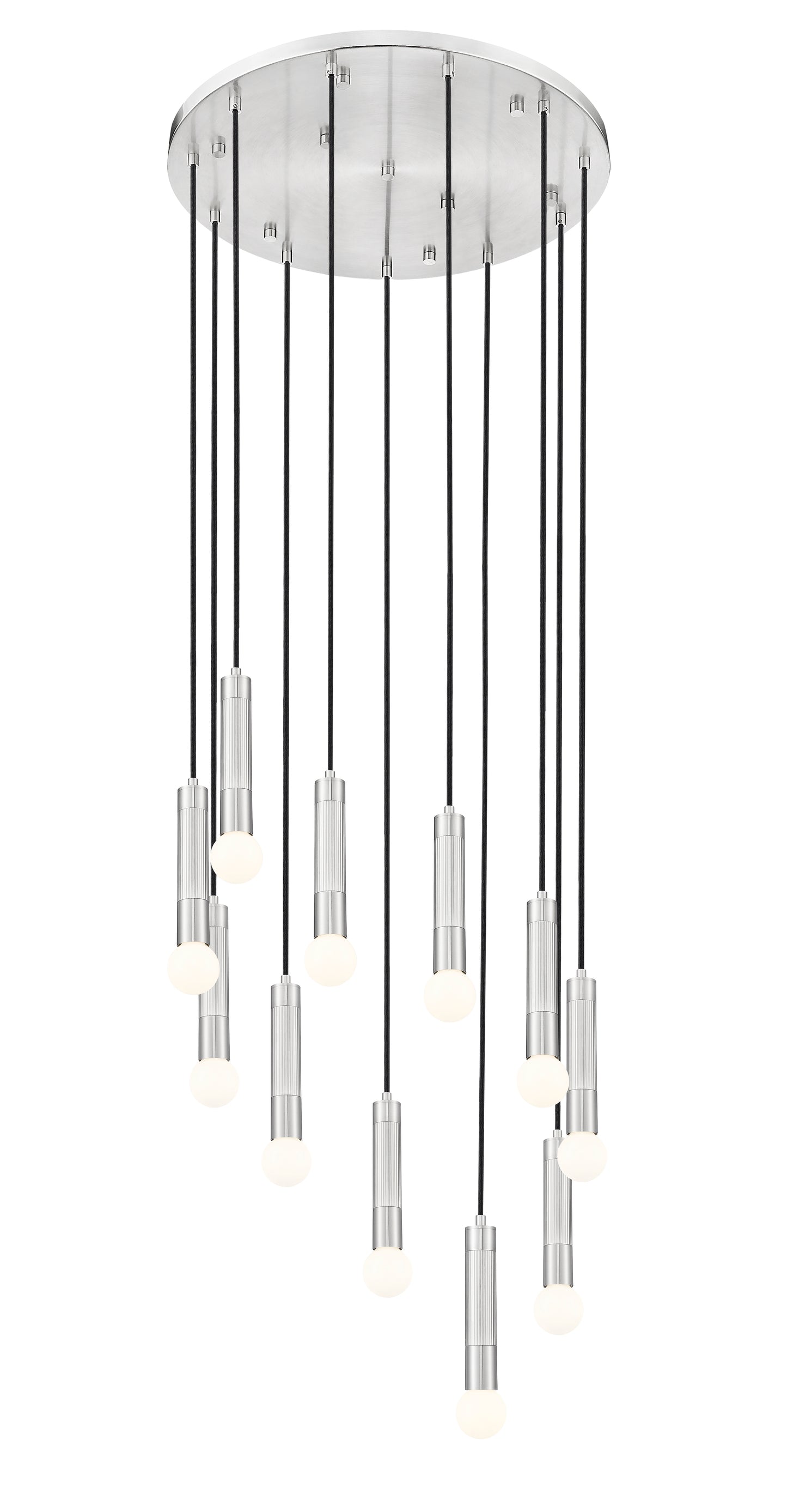 1956P-11R-BN - Stari 11 Light 24" Chandelier - Brushed Nickel