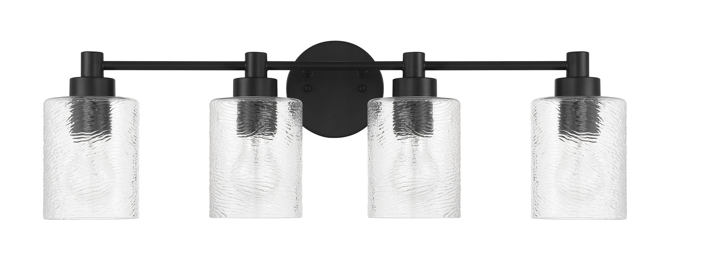 60204-FB - Lyndsey 4 Light 28" Wide Vanity Light - Flat Black