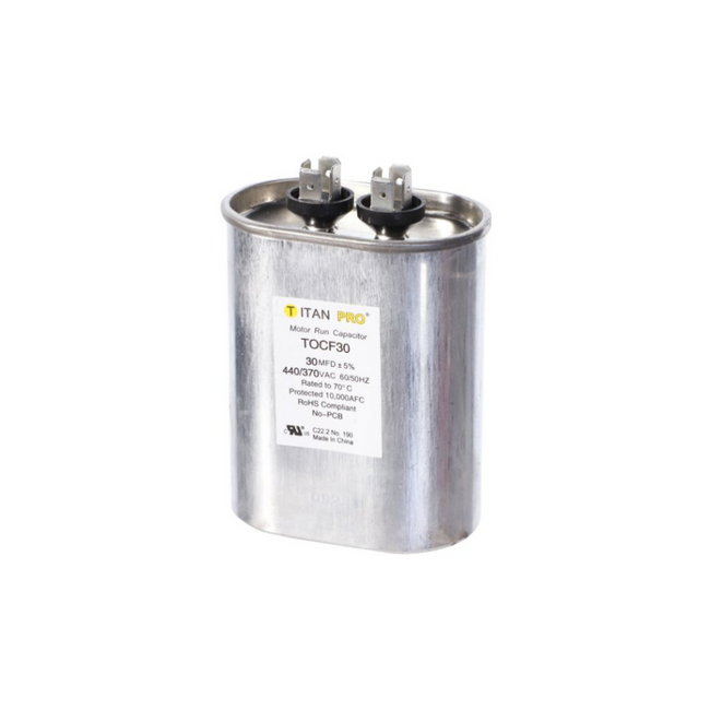 TOCF30 - TITAN PRO CAPACITOR 30 MFD 440/370V OVAL