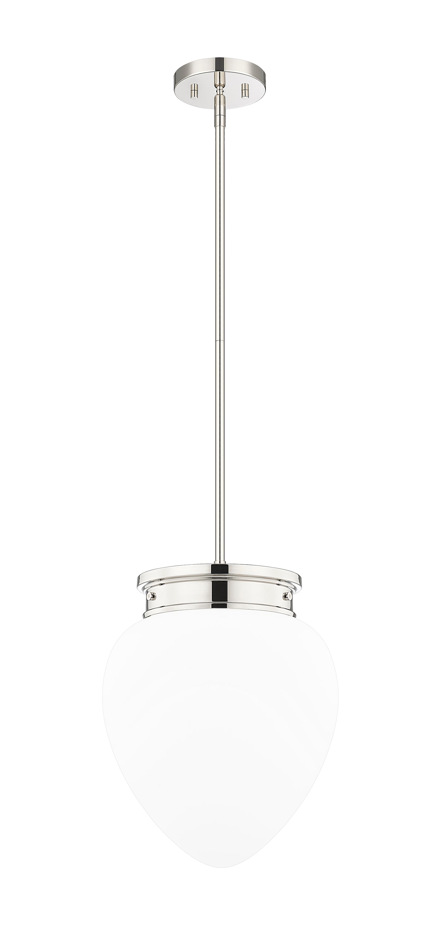 1945P12-PN - Gideon 1 Light 12" Pendant - Polished Nickel