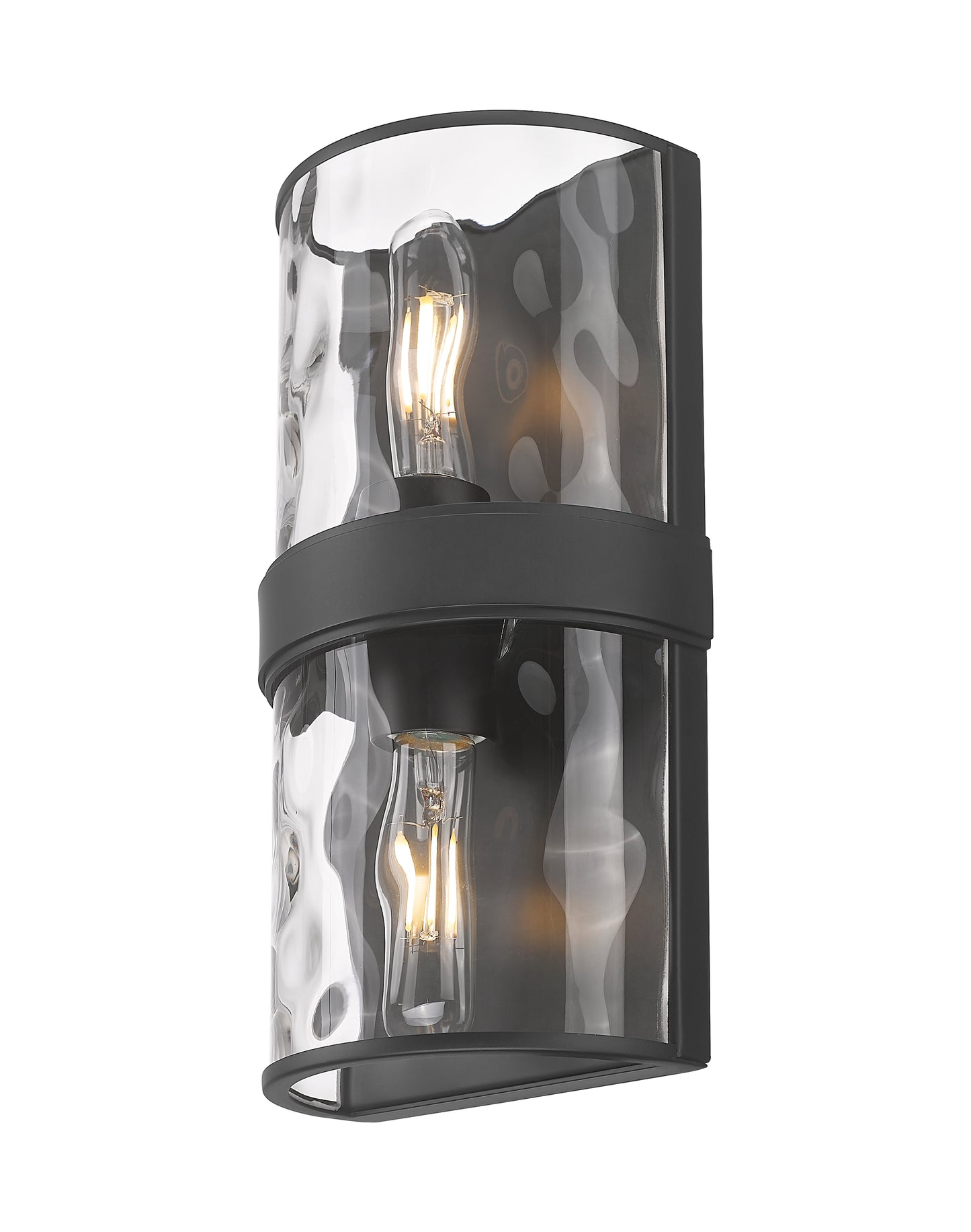 3053-2SS-MB - Meridian 2 Light Wall 12" Sconce - Matte Black