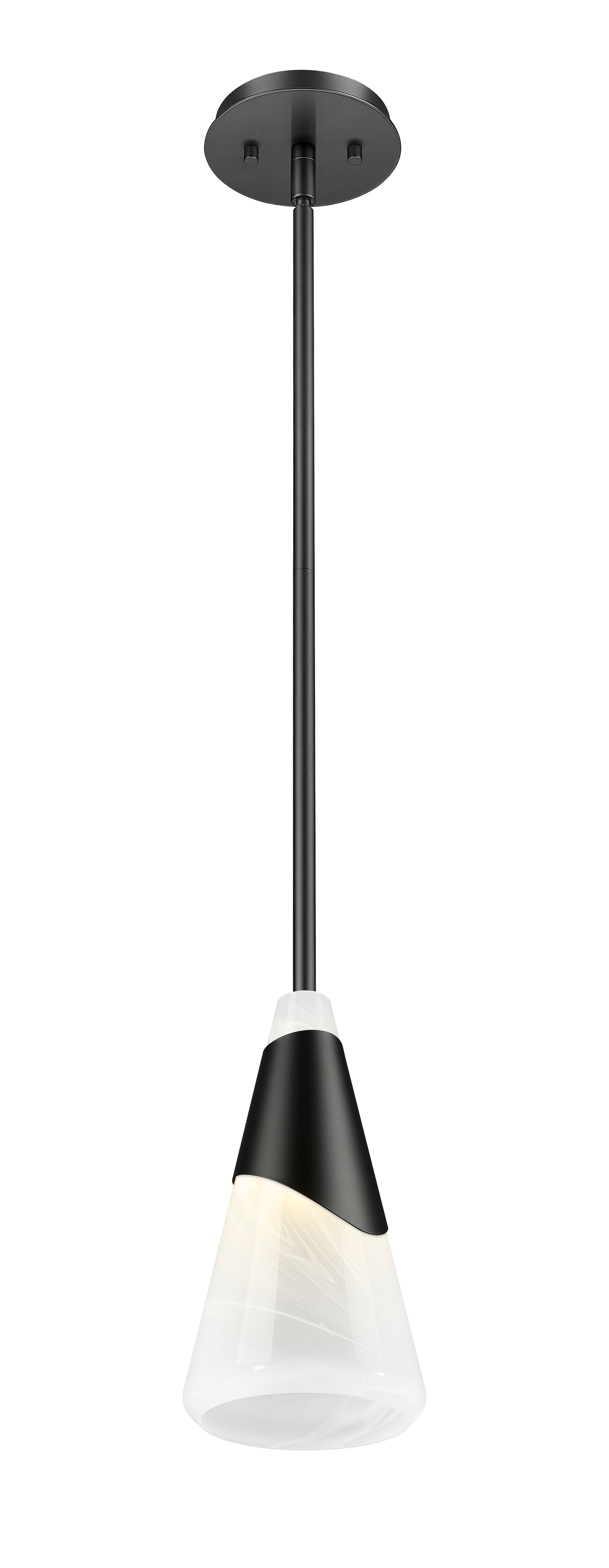 828P7-ROD-MB - Aimie 1 Light 7" Pendant - Matte Black