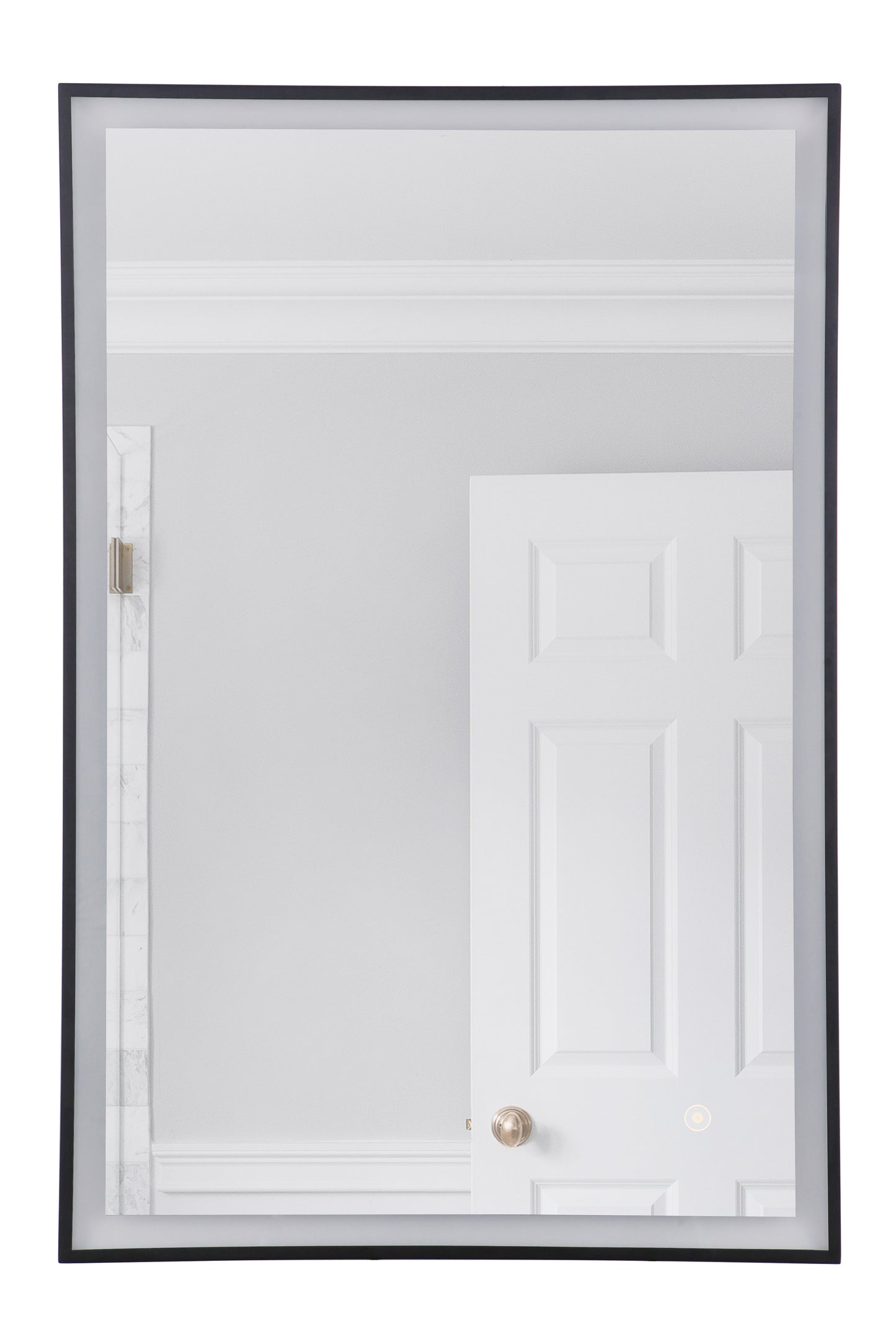 MIR113-FB - 1 Light 24" Wide Framed,LED Mirror - Flat Black