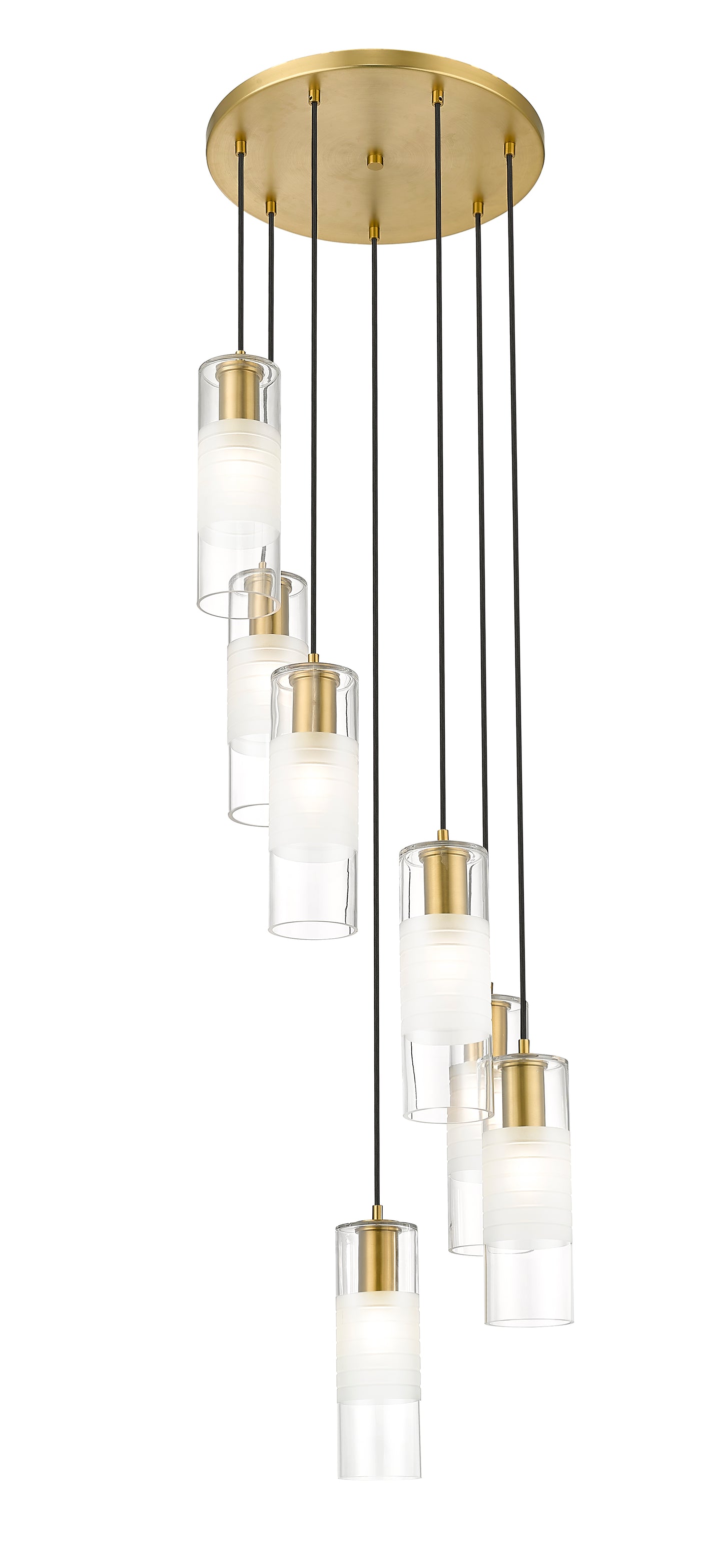 824P-7R-MGLD - Alton 7 Light 18" Chandelier - Modern Gold