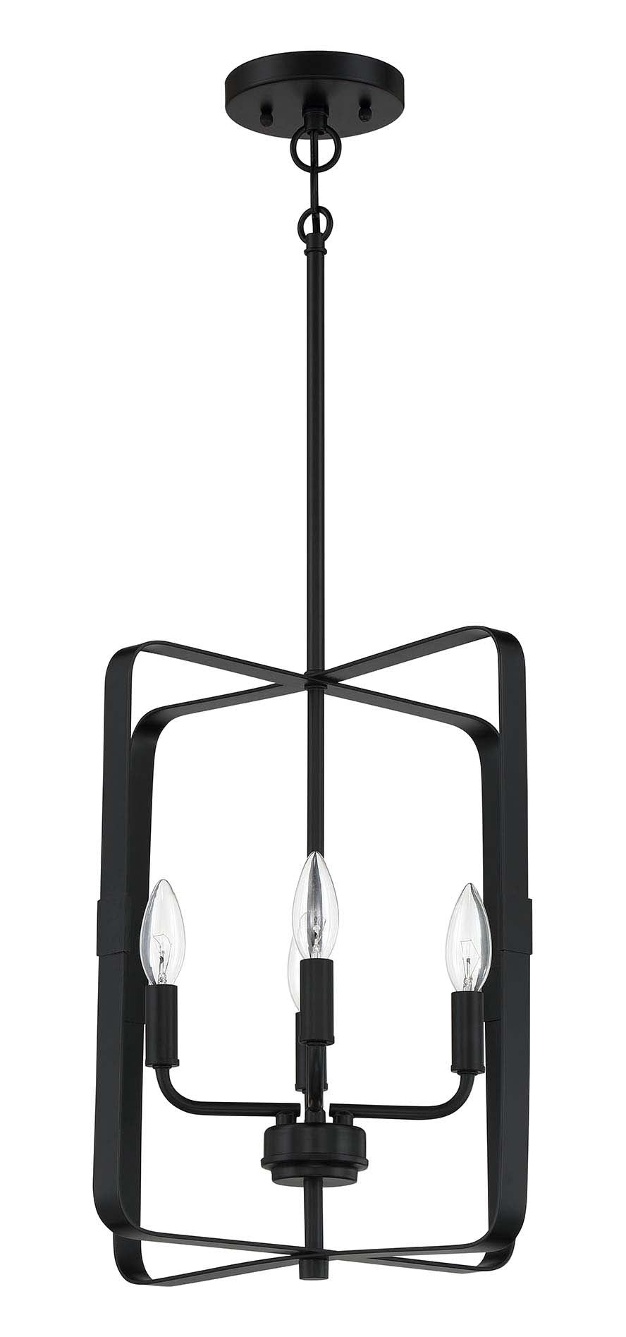 56034-FB - Stowe 4 Light 15" Wide Foyer Light - Flat Black