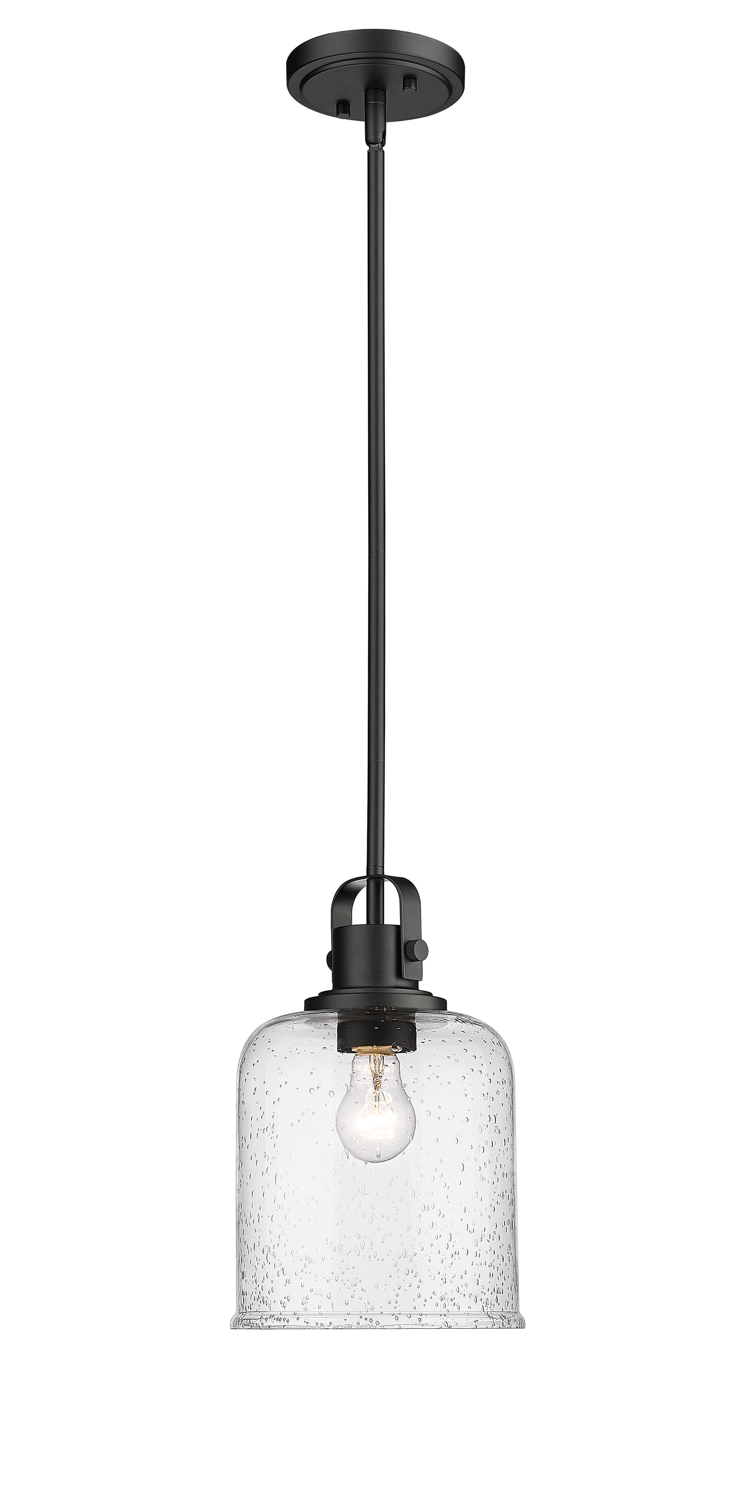 340P8-MB - Kinsley 1 Light 8" Pendant - Matte Black