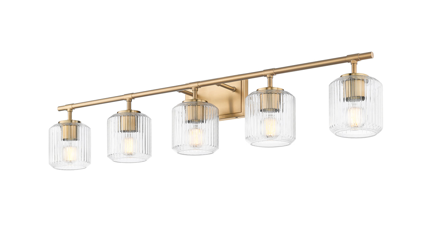 7515-5V-MGLD - Landon 5 Light 42" Vanity - Modern Gold