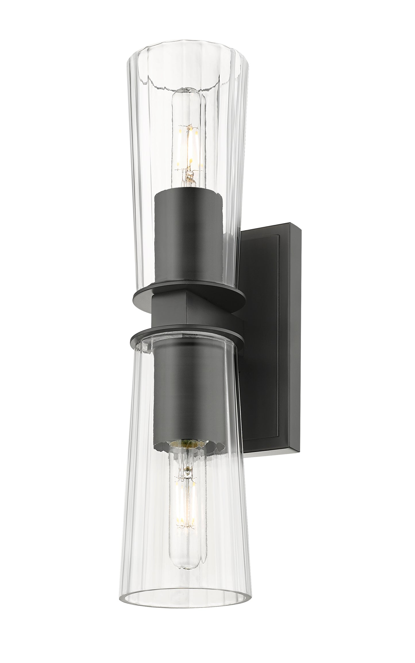 826-2S-MB - Titus 2 Light Wall 18" Sconce - Matte Black