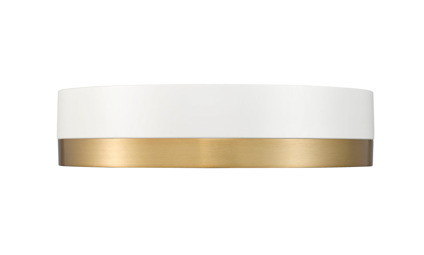 1006F12-MW-MGLD-LED - Algar 1 Light Flush 12" Mount - Matte White / Modern Gold