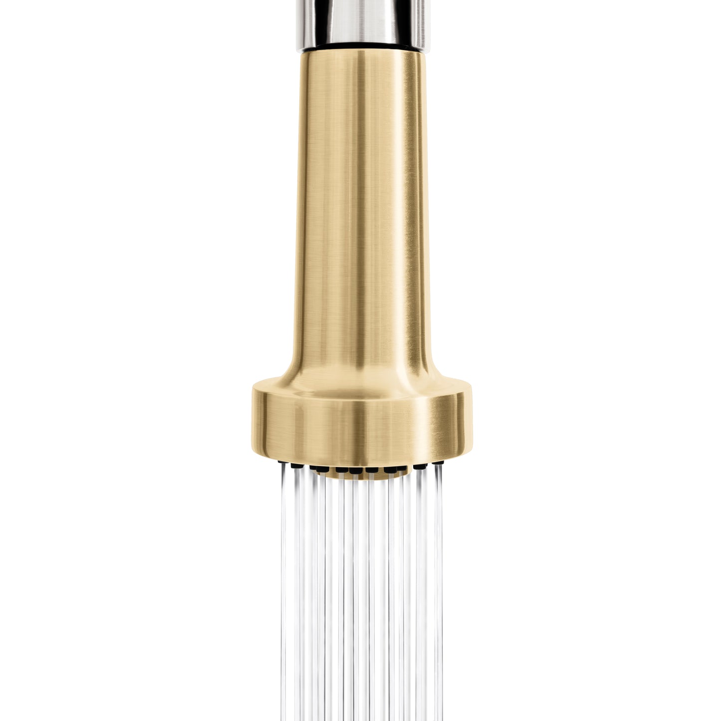 APL-KF-ZBNCB - Autograph Edition Apollo Pull Down Spring Single Handle Kitchen Faucet in Brushed Nickel and Champagne Bronze