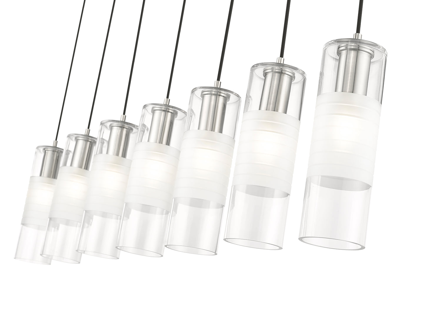 824P-7L-BN - Alton 7 Light Linear 54" Chandelier - Brushed Nickel
