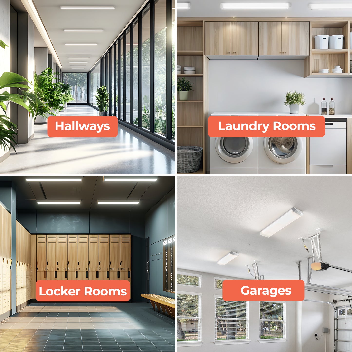 773500 - 24" Dimmable LED Utility Ceiling Light - 20 Watt - Adjustable CCT