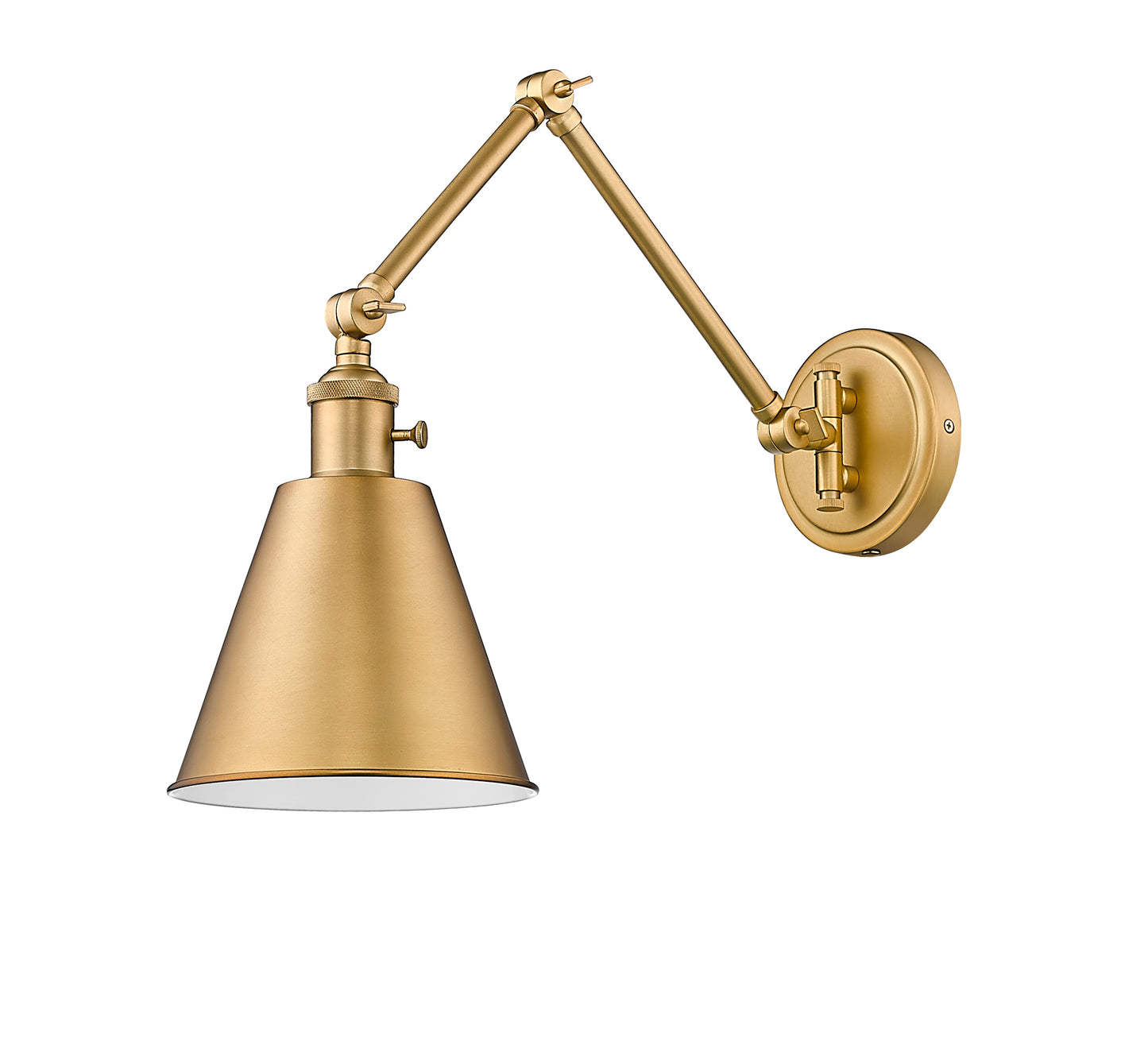 349S-RB - Gayson 1 Light Wall 8" Sconce - Rubbed Brass