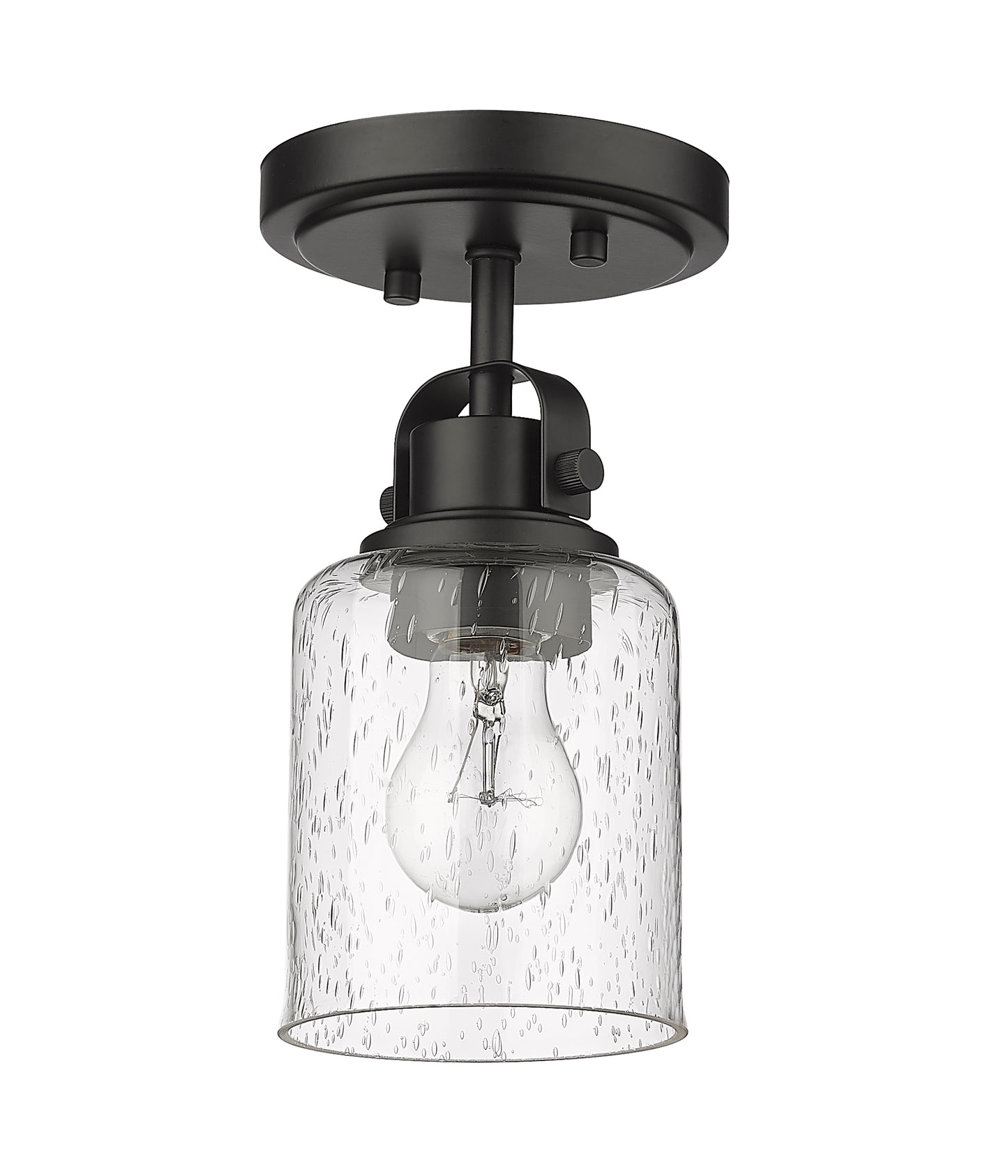340F1-MB - Kinsley 1 Light Flush 5" Mount - Matte Black