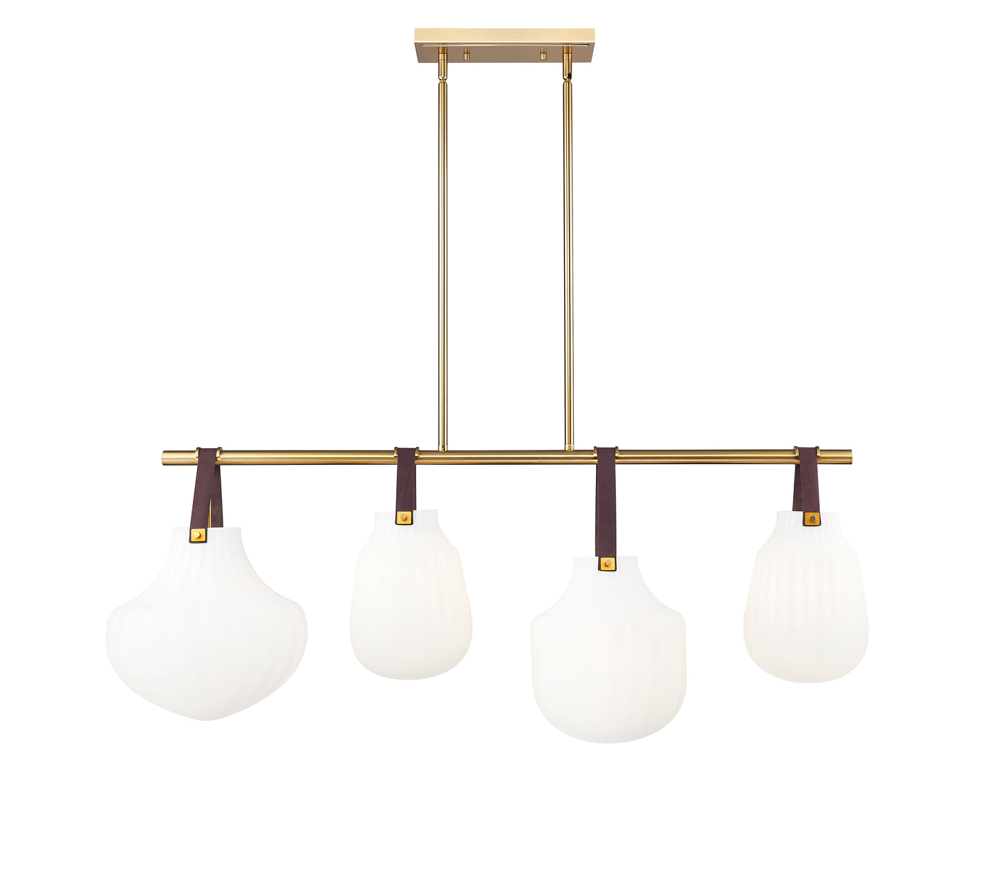 7513-4L-MGLD - Newbury 4 Light 13" Pendant - Modern Gold