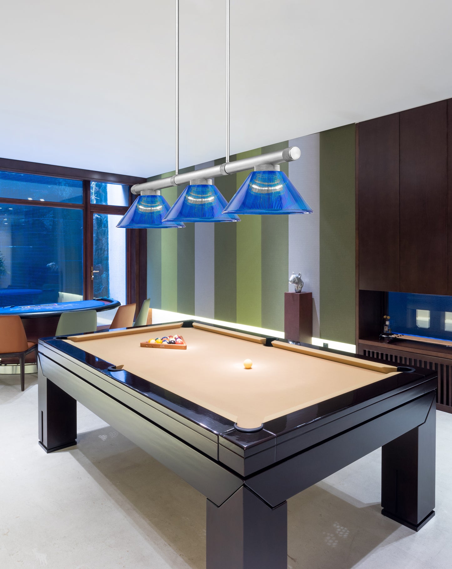 3050-3BN-ARDB - Vanguard 3 Light 58" Billiard - Brushed Nickel