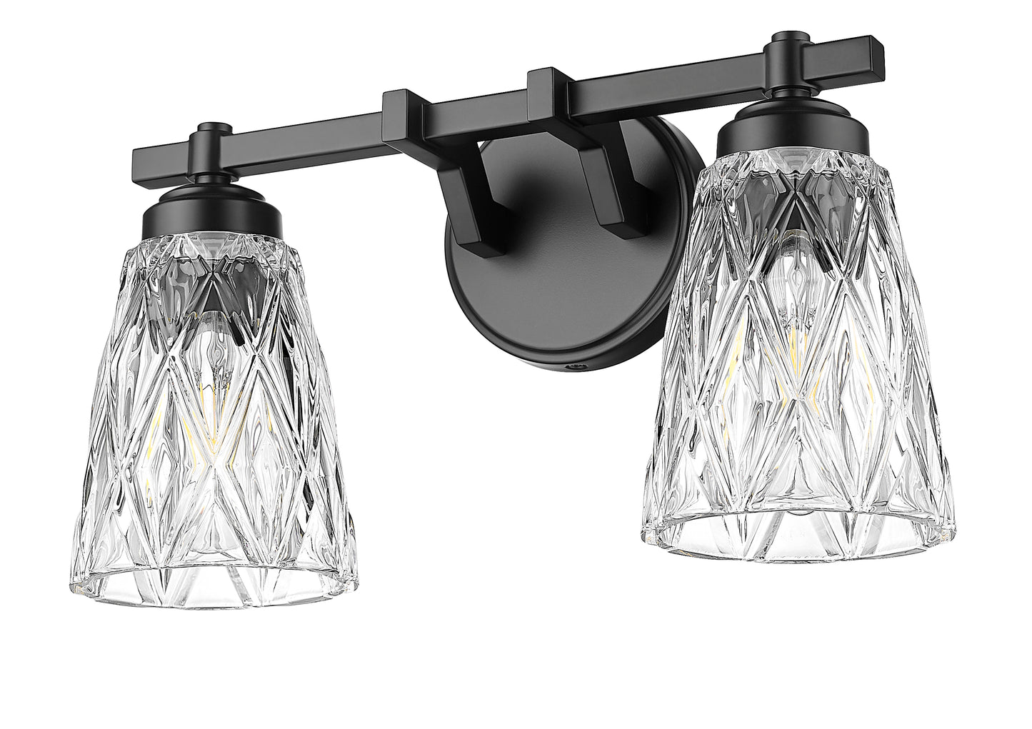 1960-2V-MB - Andree 2 Light 16" Vanity - Matte Black