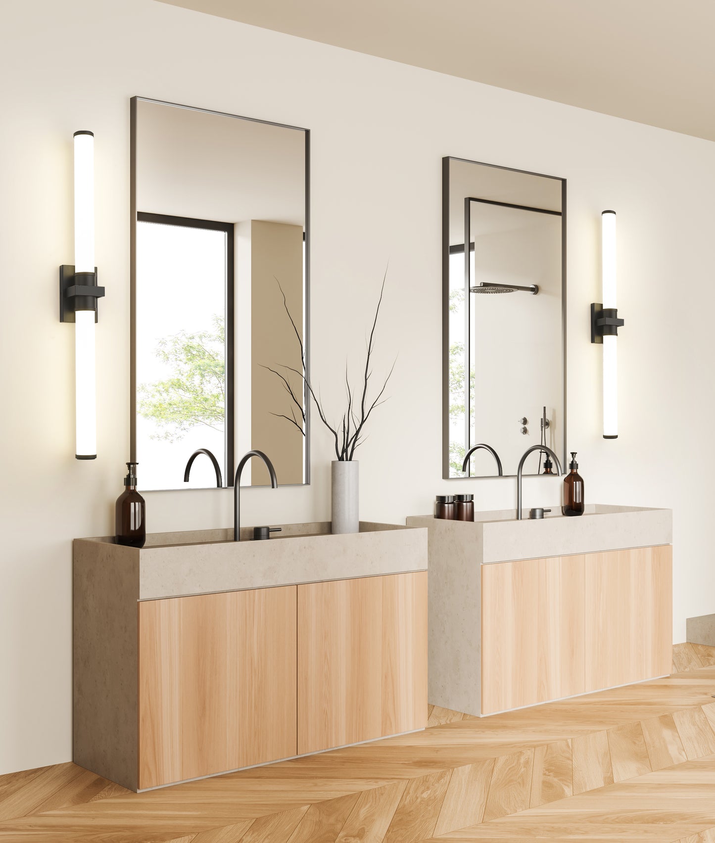 1019-40W-MB-LED - Idris 1 Light 40" Vanity - Matte Black