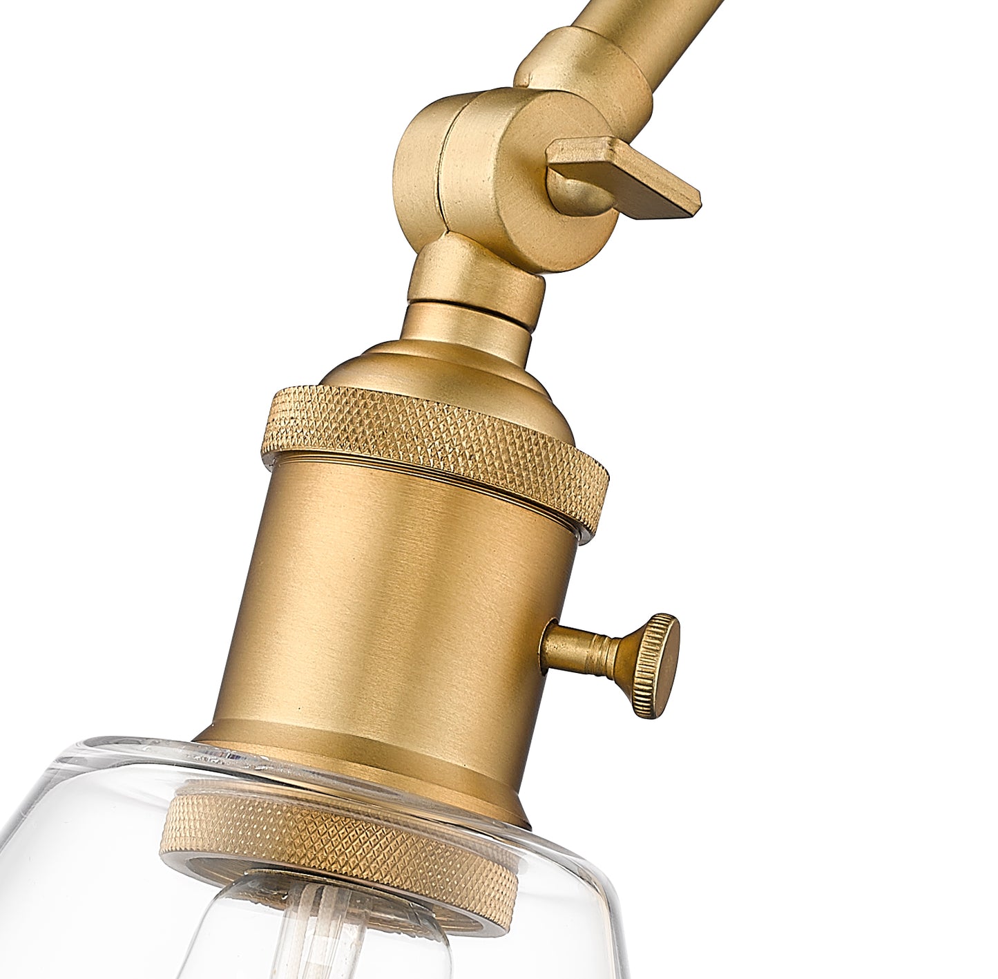 348S-RB - Gayson 1 Light Wall 8" Sconce - Rubbed Brass