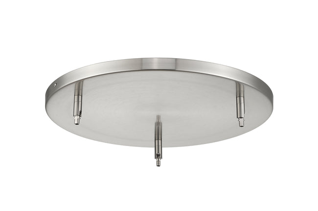 CP1803-BN - Multi Point Canopy 3 Light Ceiling 18" Plate - Brushed Nickel