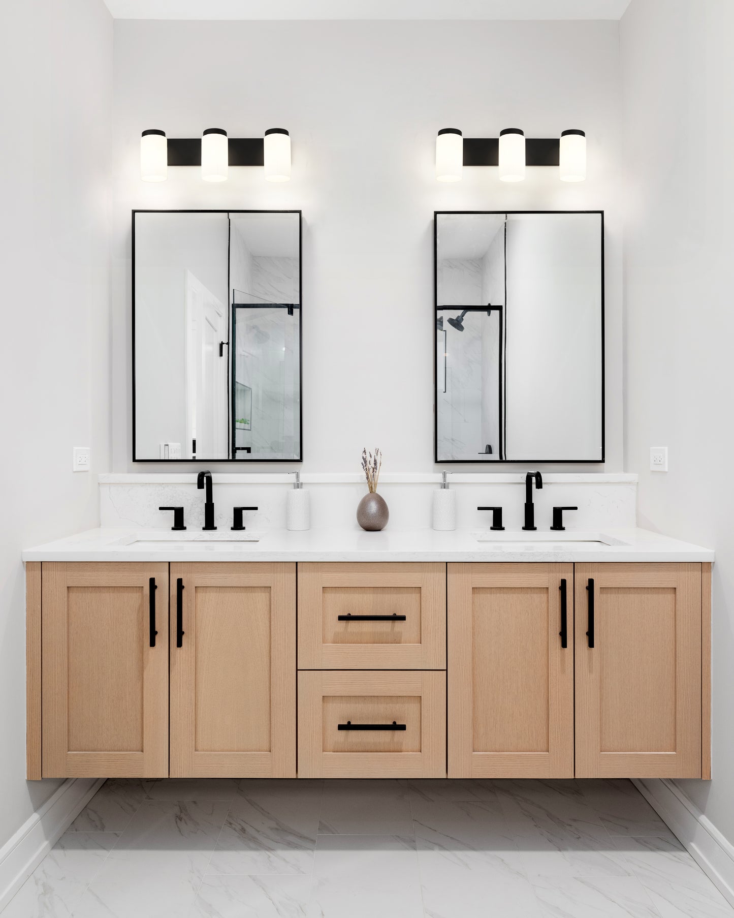 746-3V-MB - Burk 3 Light 22" Vanity - Matte Black